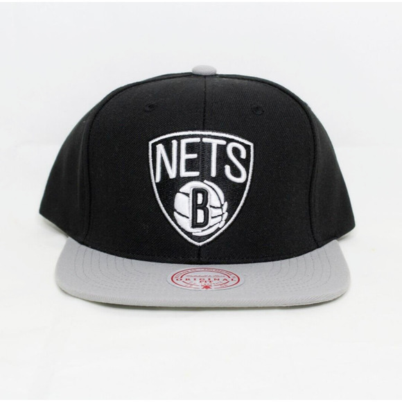 Mitchell & Ness Other - Mitchell & Ness Brooklyn Nets Black/ Gray Adjustable Snapback Hat Cap NWT